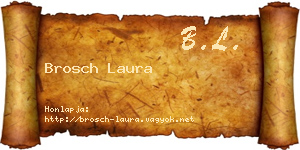 Brosch Laura névjegykártya
